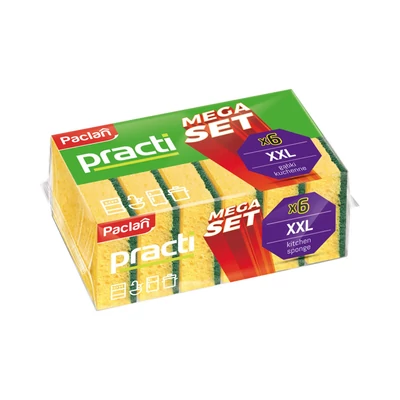 Paclan Practi mosogatószivacs dörzsivel Mega Set 6db-os (20db/krt)