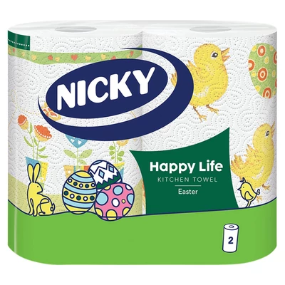 Nicky kéztörlő 2rtg. 2tek 80lapos Húsvéti (12db/krt)