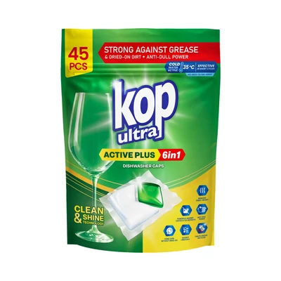 Kop Ultra Active Plus 6in1 por-gél mosogatógép kapszula 45db-os (8db/krt)
