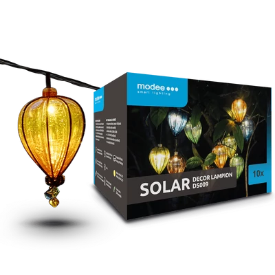 Modee Lighting LED Szolár Napelemes Lampion 10db-os 4,9m DS009