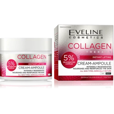 EVELINE CREAM-AMPOULE COLLAGEN THERAPY instant feszesítő nappali és éjszakai arckrém kollagénnel 50ml 