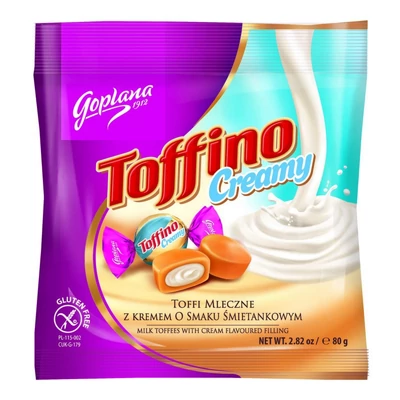 Goplana TOFFINO CREAMY Karamella tejszín ízű krémmel töltve 80g 