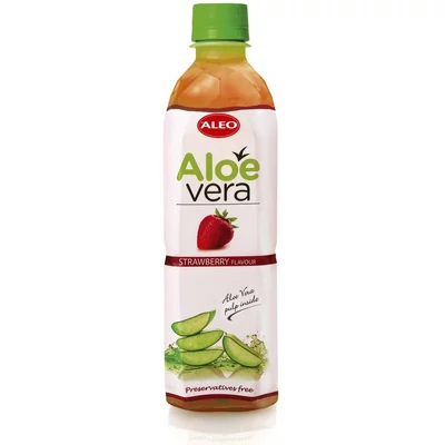 ALEO Aloe Vera ital 30%-os prémium 500ml Eper ízű (Strawberry)+DRS