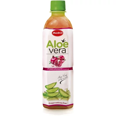 ALEO Aloe Vera ital 30%-os prémium 500ml Gránátalma ízű (Pomegranate)+DRS