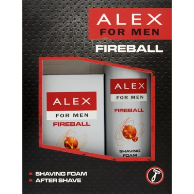 Alex For Men ajándékcsomag (After shave-borotvahab) Fireball 