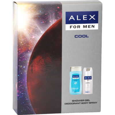 Alex For Men ajándékcsomag (deo+tus) Cool (6db/krt)