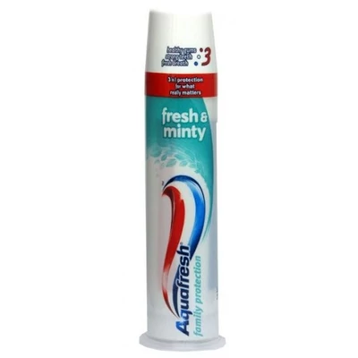 Aquafresh pumpás fogkrém 100ml Fresh&Minty Family Protection (12db/#)