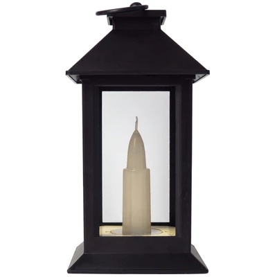 Entac LED Gyertyás Lámpa Fekete 17cm (6db/krt)