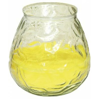 Aura kerti gyertya átlátszó üvegben 200gr Citronella (szúnyogok ellen)(6db/krt)