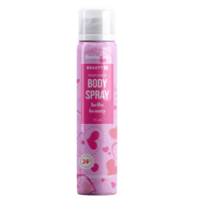 BEAUTY4 Body spray 75ml dezodor Hello Beauty (10db/krt)