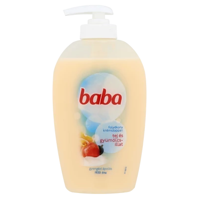 Baba foly. szappan pumpás 250ml Tej és gyümölcsillat (6db/#)