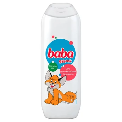 Baba gyerek tusfürdő 250ml 2in1 gyümölcsös (12db/krt)