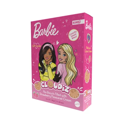 Barbie Cloudiz mini keksz 30g eperkrémmel töltve (12db/krt)