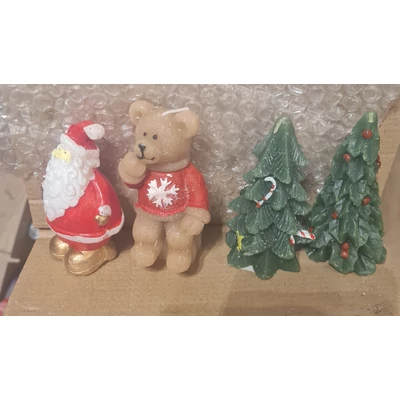 Bartek Merry Christmas színes formázott gyertya figurák (12db/krt)