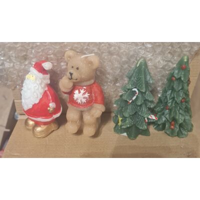 Bartek Merry Christmas színes formázott gyertya figurák (12db/krt)