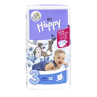 Bella Baby Happy Pelenka Midi 52db-os (3-as méret)(4db/krt)