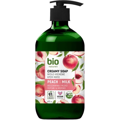 Bio Naturell folyékony krémszappan 473ml pumpás Barack (6db/krt)