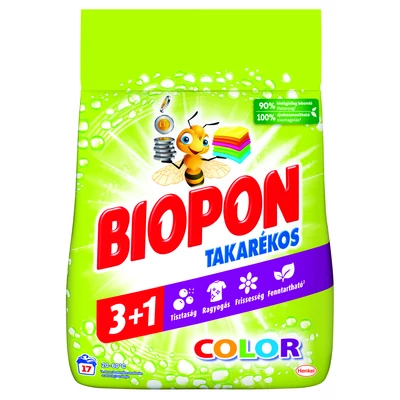 Biopon Takarékos 1,02kg (17mosás) Color (10db/krt)