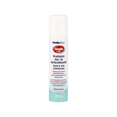 Bradolife kéz- és bőrfertőtlenítőszer 100ml ALU pumpás (10db/krt)