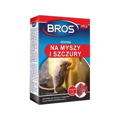 Bross Rágcsálóírtó paraffinos blokk, mini brikett 100gr (12db/krt)