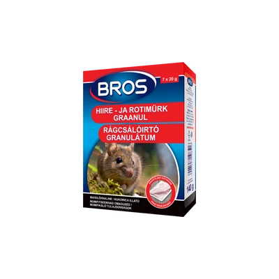 Bros rágcsálóírtó granulátum 140gr (12db/#)