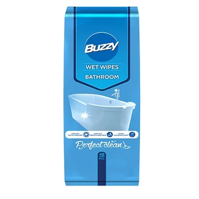 Buzzy nedves törlőkendő 48db Fürdőszobai (20db/krt)