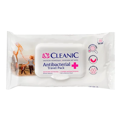 Cleanic antibakteriális törlőkendő 40db-os (20db/#)