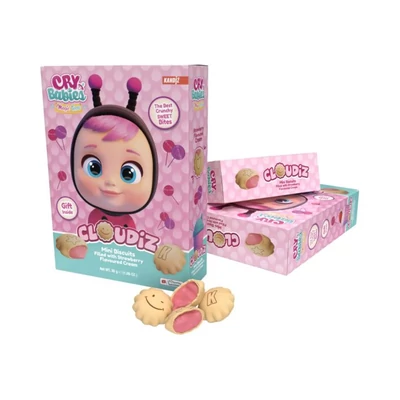 Cry Babies Magic Tears Cloudiz mini keksz 30g eperkrémmel töltve (12db/krt)
