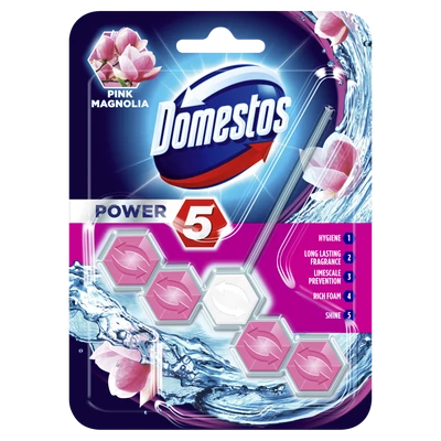 Domestos power 5 wc golyó Pink Magnólia (9db/#)
