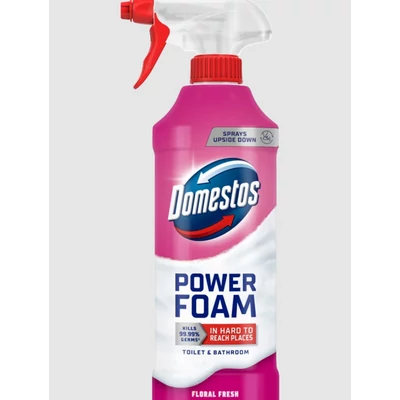 Domestos Power Foam WC és fürdőszoba tisztító hab 435ml Floral Fresh (12db/krt)