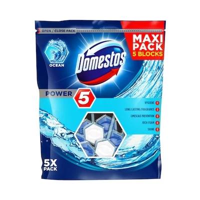 Domestos power 5 wc golyó 5*55gr Ocean (8db/krt)