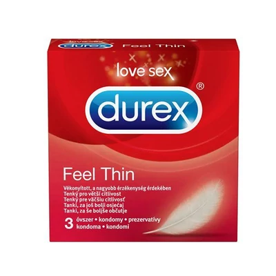 Durex óvszer 3db-os Feel Thin (24db/krt)