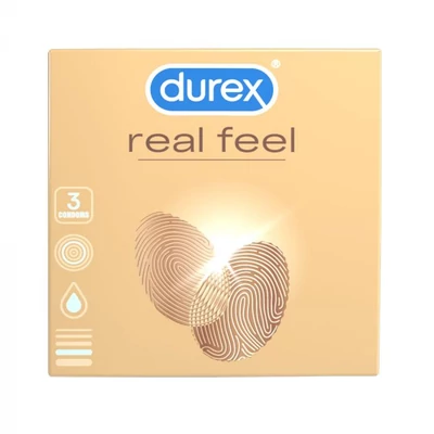 Durex óvszer 3db-os Real Feel (12db/krt)