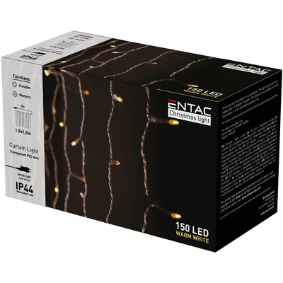 Entac Karácsonyi Függöny IP44 150LED 1,5*1,5m (12db/krt)