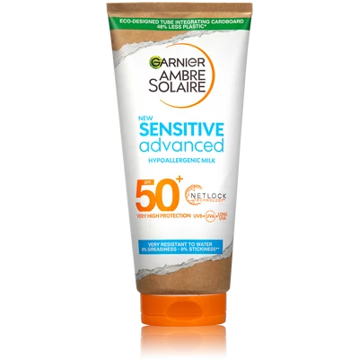 Garnier Ambre Solaire Sensitive Advanced fényvédő tej 175ml 50+faktor (6db/krt)