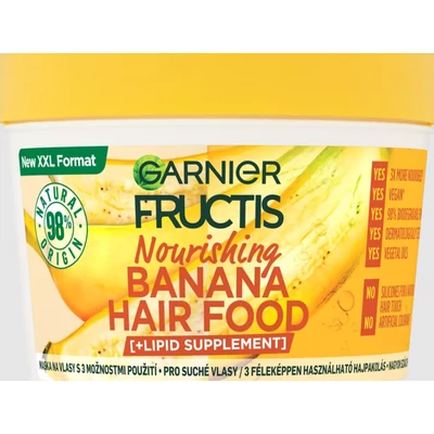 Garnier Fructis Hair Food Hajpakolás 400ml Banana (6db/krt)