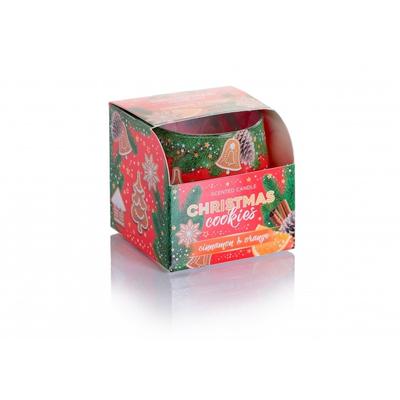 Illatmécses poharas díszdobozban 100gr Christmas Cookies Cinnamon&Orange (12db/krt)