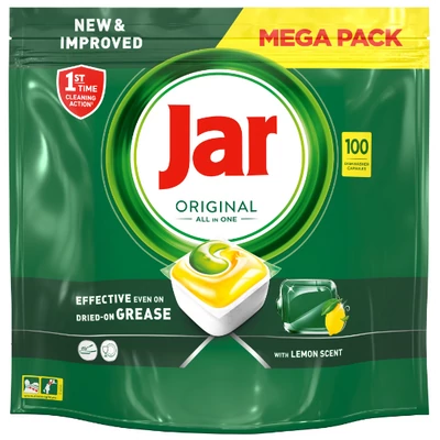 Jar Original mosogatógép tabletta 100db-os Lemon "All in One" (2db/krt)