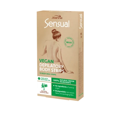 Joanna Sensual Vegán szőrtelenítő szalagok a test szőrtelenítéséhez 