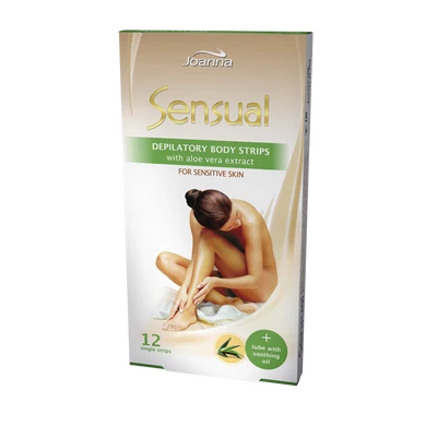 Joanna Sensual Szőrtelenítő szalag testre Sensitive Aloe 
