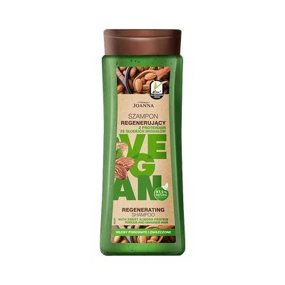 Joanna Vegan Sampon 300ml Regeneráló édes mandula proteinnel sérült, töredezett hajra (10db/krt)