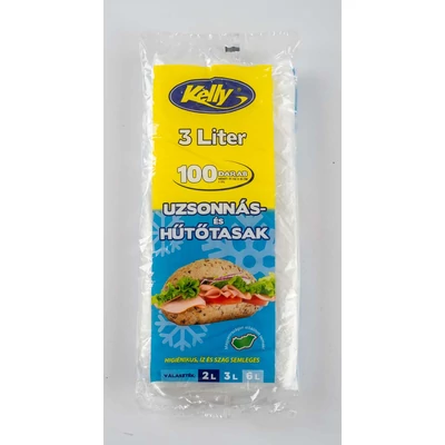 Kelly uzsonnás és hűtőtasak tömbösített 3l 100db-os (30db/kr)