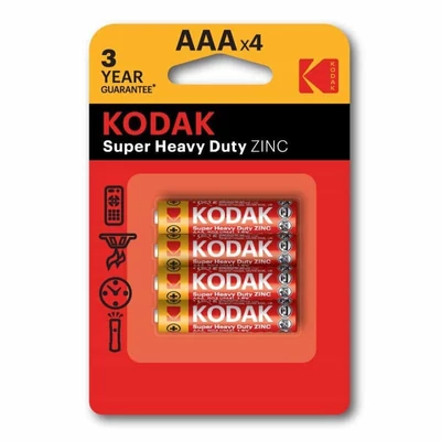 Kodak Extra Zinc Féltartós Mikro Elem AAA (1,5V) B4 4db-os (12db/krt)