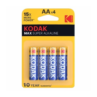 Kodak Max Alkáli Ceruza Elem AA (1,5V) B4 4db-os (20db/krt)