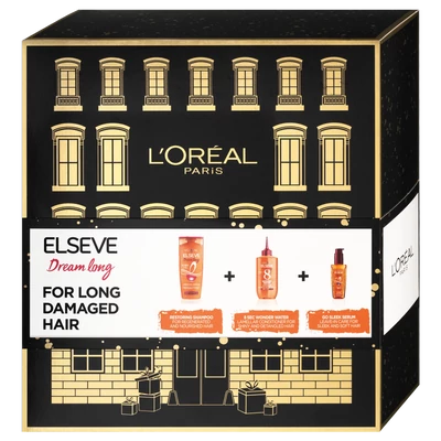 L'ORÉAL Elseve Dream Long ajándékcsomag (sampon 250ml+wonder water hajpakolás 200ml+szérum 100ml)(6db/krt)
