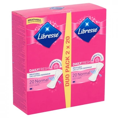 Libresse tisztasági betét 40db-os Normal Duo DailyFresh (12db/#)