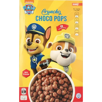 Mancs őrjárat gabona csokoládé golyó-Choco Pops 375gr (12db/krt)