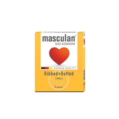Masculan óvszer 3db-os Ribbed+Dottod (16db/#)