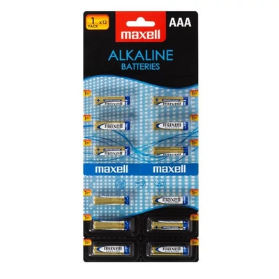 Maxell Alkaline Mikro Elem AAA 12db-os leveles (5levél/krt)
