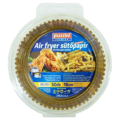 Mazzini Prémium Air Fryer Sütőpapír 50db-os 16cm kerek (24db/krt)